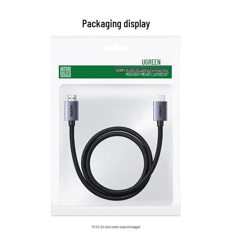 Ugreen Плетеный HDMI-кабель из хлопка с алюминиевой оболочкой