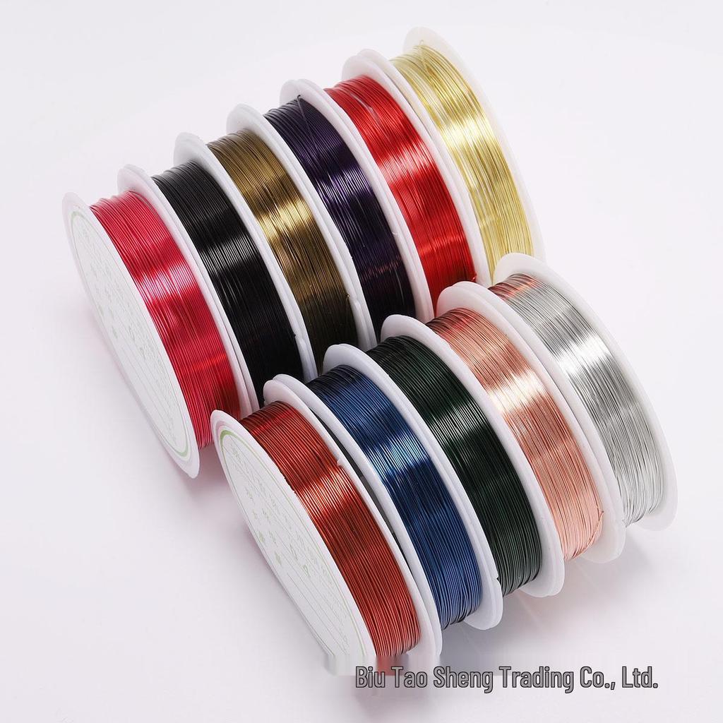 DIY Colored Copper Beading Wire 0.3-0.4mm for Jewelry Making and Shaping Accessories