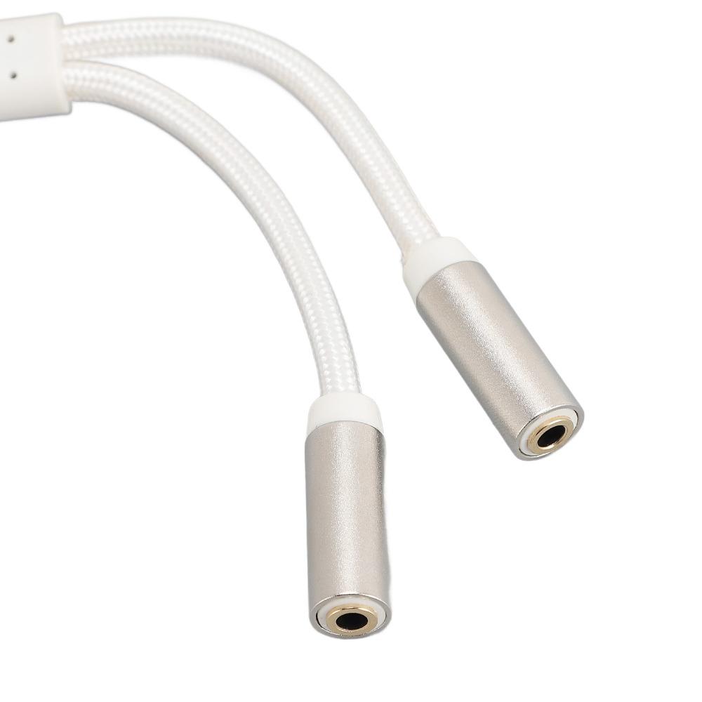 Gold Plated Headphone Splitter 3.5mm 1 Male to 2 Female Dual Output Aux Cord for Laptop