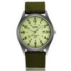 Часы мужские антикварные календарь водонепроницаемые: Ночной свет аналоговый дисплей простой Модные спортивные часы 12/24 типа кварцевые нейлоновый ремень зеленый лагерь гора