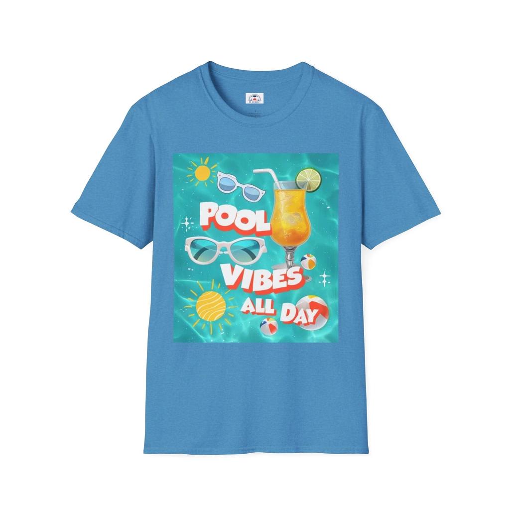 Pool Vibes Unisex T-Shirt Summer Apparel Pool wear, Vacation Tee Fun Gift