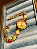 1 new upscale colored gems rhinestone inlaid luxury retro elegant fashion women's watch 30 meters waterproof.