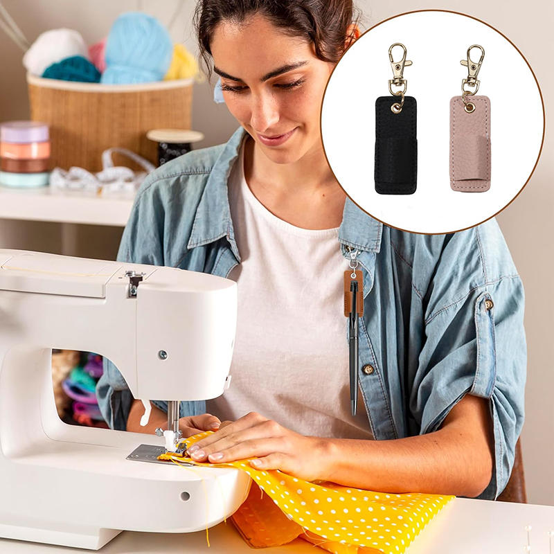 1 шт. ПУ держатель для ручки ретро брелок для хранения чехол органайзер протектор брелок для значка клипса шейный шнурок