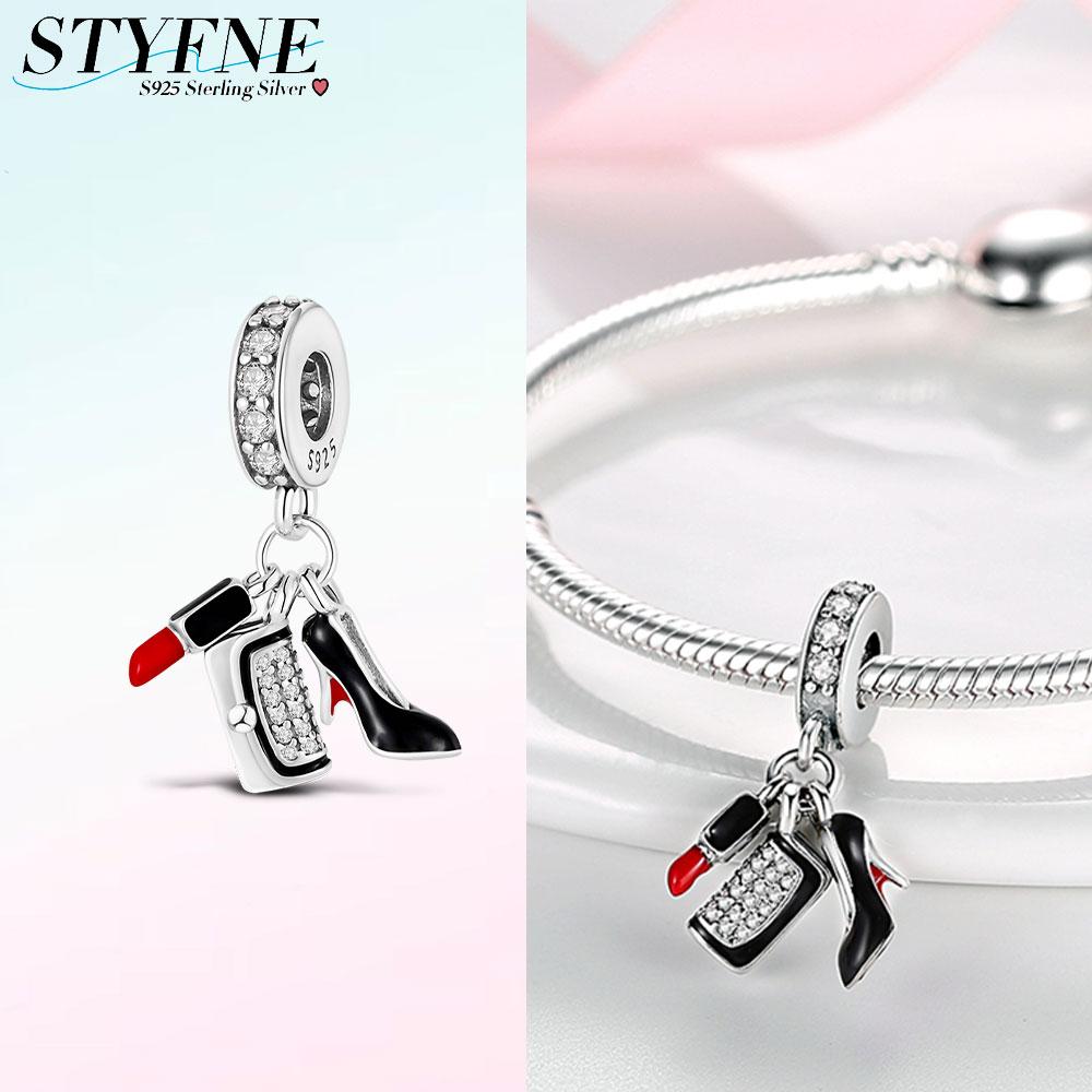 Plata De Ley Copper Travel Dangle Charm Eiffel Tower Original Charms Beads Fit Charms Women Bracelet Jewelry Gift