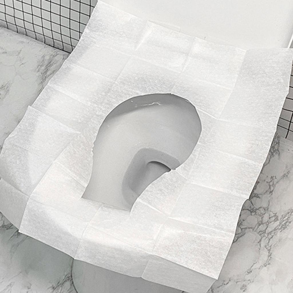 10PCS Disposable Toilet Seat Cover Portable Travel Camping Hotel Bathroom Degradable Waterproof Toilet Mat Accessories