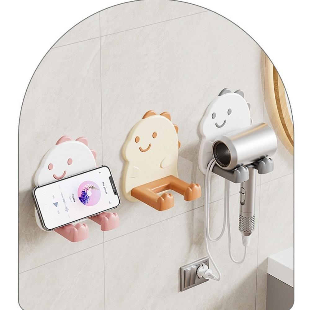 FLE Hair Dryer Holder Wall Mounted, Stainless Steel Self Adhesive Blow Dryer Holder Rack for Dyson Supersonic Hair Dryer,White