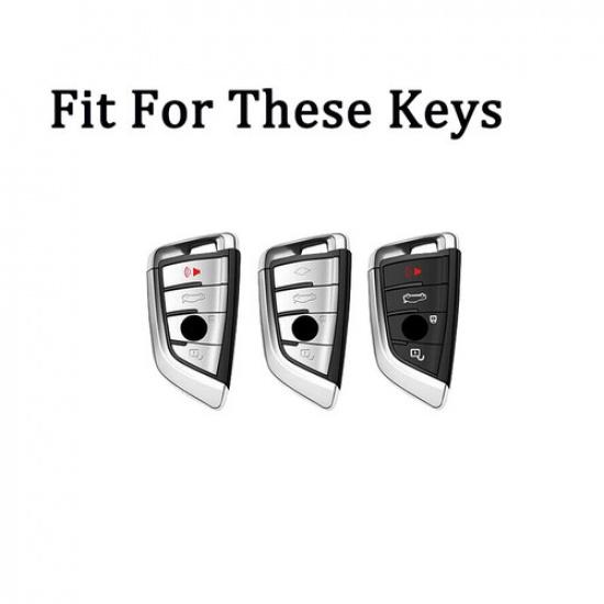 Zinc Alloy Leather Car Key Case Cover For BMW X1 X2 X3 X4 2 3 4 5 6 7 8 X6M X5M