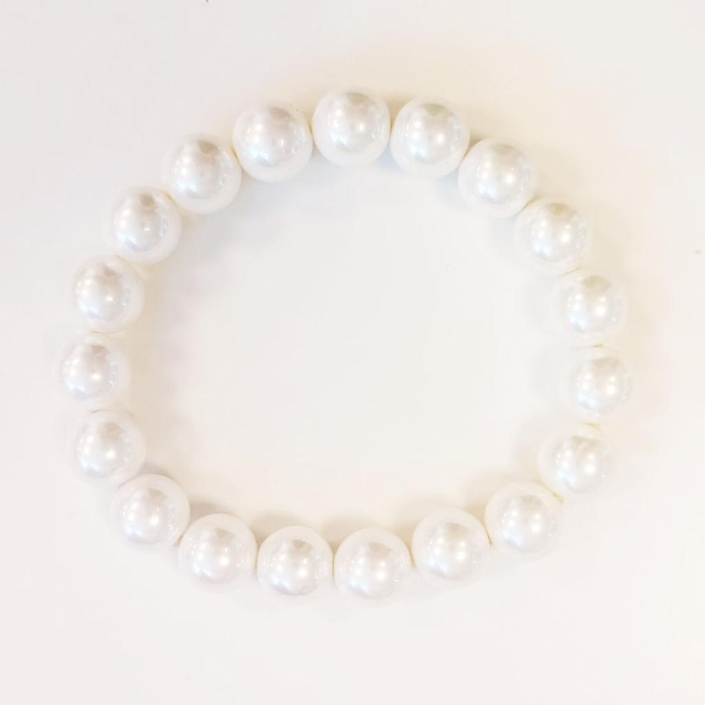 Les Trésors De Lily [R8484] - Ivory 'Perla' Pearl Bracelet - 10 Mm