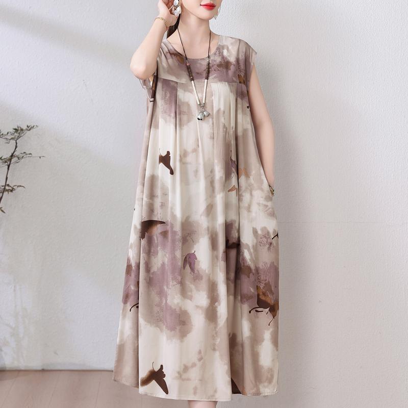 Летнее винтажное платье больших размеров, женские свободные повседневные элегантные длинные платья без рукавов большого размера