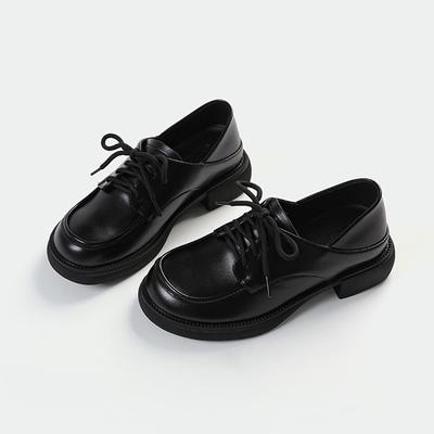 Британский стиль 313233 маленького размера на шнуровке маленькие кожаные туфли женские лоферы на одной педали с внутренней высотой женские 2025 весенние новые модели