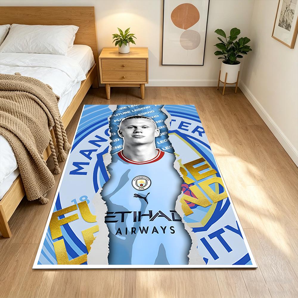 Haaland Floor Mat Suitable for Playrooms Entryway Dining Room Game Room Antislip Carpet Anime Office Decor Perfect Gift for Friends & Family