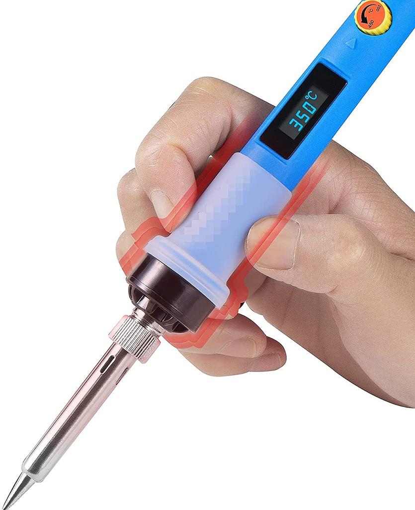 80W Electric Soldering Iron Gun Stand Tool Tweezers Kit Solder Wire Welding Tools