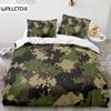 Комплект постельного белья с камуфляжным принтом, абстрактный пододеяльник, зеленый комфортный чехол в стиле джунглей, камуфляж для подростков, мальчиков, взрослых, спальни, украшения для дома