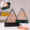1pc Elegant Iron Mosquito Coil Holder - Triangular Incense Burner for Home Use, Durable Metal Construction