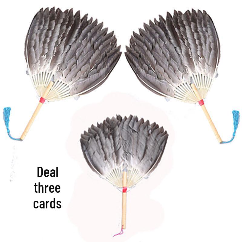 Handheld Goose Feather Fan for Summer - Classic Style for Children & Adults