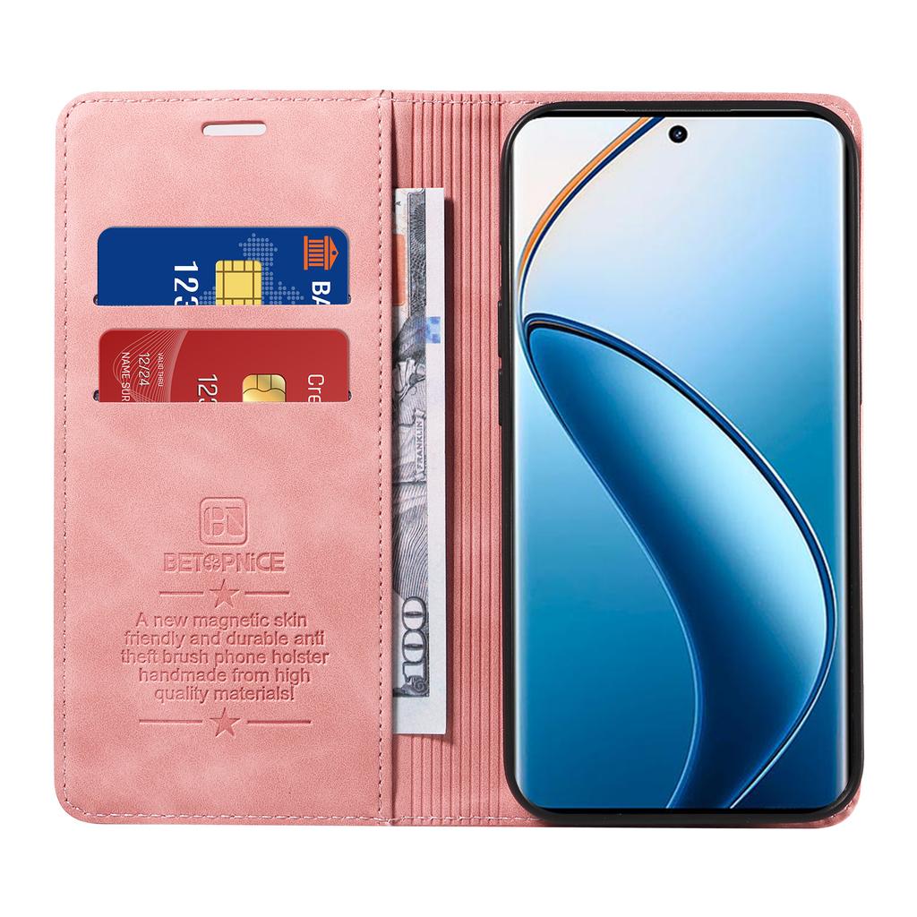 BETOPNICE 003 Для Realme 13 Pro 5G (Глобальный)/13 Про+ 5G (Глобальный)/P1 Pro 5G/12 Pro+ 5G/12 Pro 5G Кошелек Чехол Кожаный Чехол для Телефона Подставка