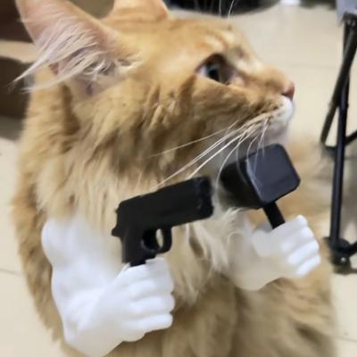 Кошачья мышца руки для косплея питомца, 3D-печать, кошачья шея, рука, смешной реквизит для питомца, мускулистая рука, держащая молот, для костюма на Хэллоуин, вечеринки по случаю дня рождения, маскарада