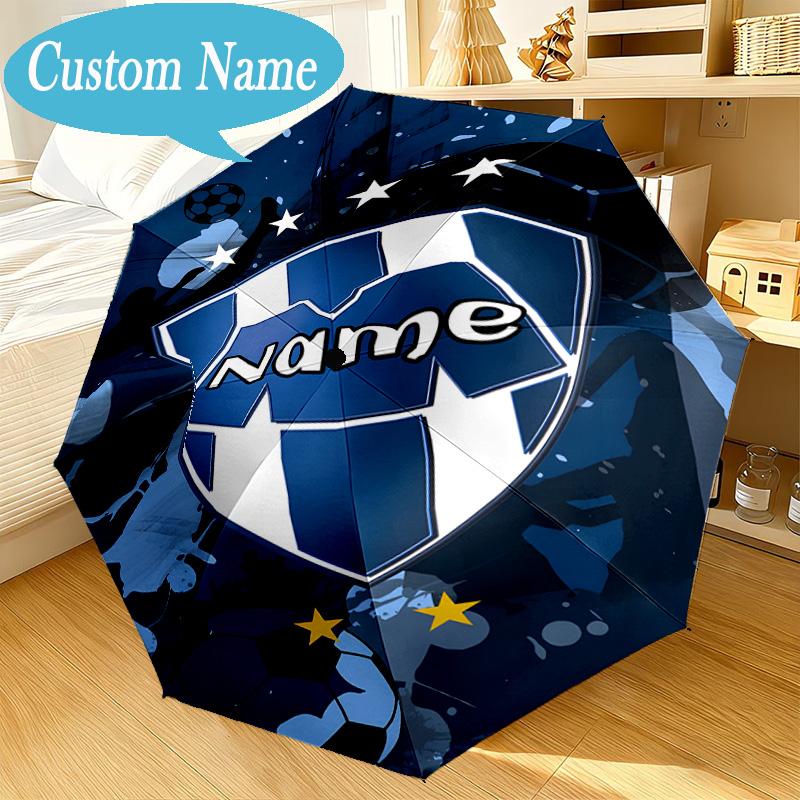 Custom Name Umbrella Team Spirit Unity Monterrey Umbrella 8-Frame for Travel, Camping, Casual Lightweight Portable, Essential for Family Gifts