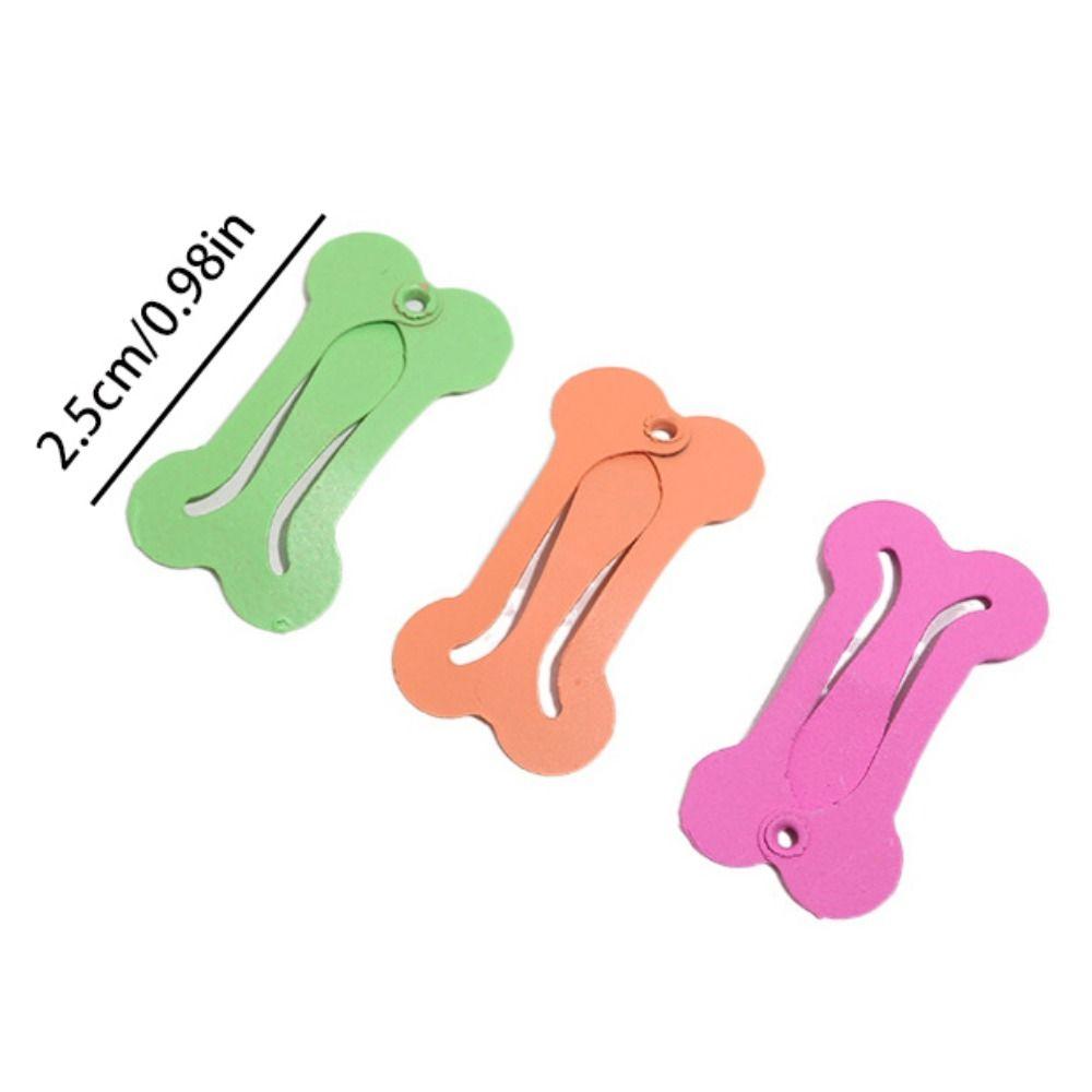 Bone Shape Candy Color Decorative Puppy Hairpin Dog Hair Accessories Cat Hair Clips Dog Hairpin