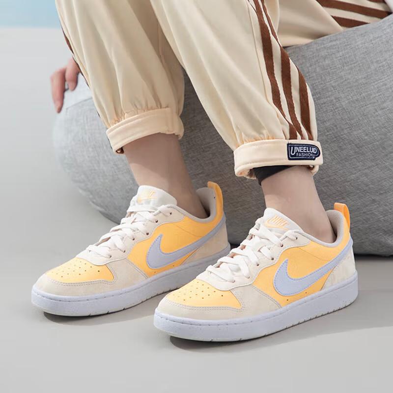 Nike Court Borough Low Recraft GS Pale Ivory Melon Tint Kids Sneakers Cream White Football-Grey DV5456-107