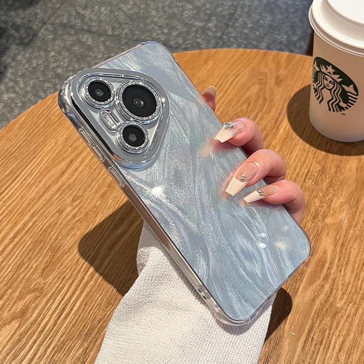 Подходит для чехла на мобильный телефон Huawei pura11pro с блестящей пленкой на объектив pura11 постепенный переход перо серебристый p11
