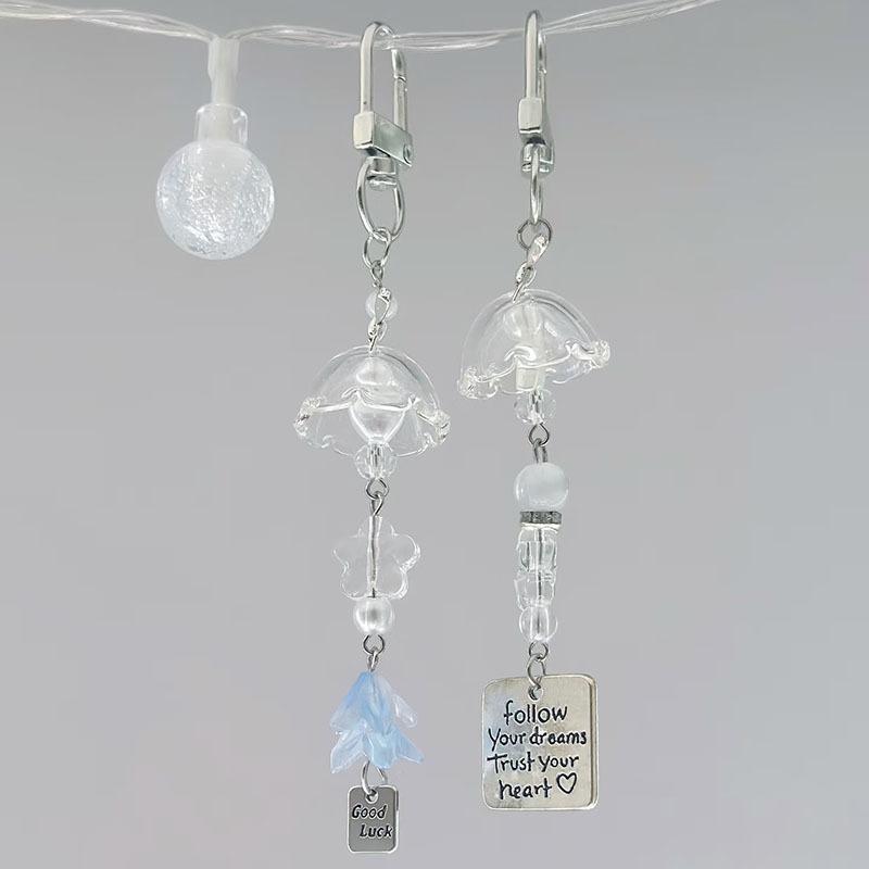 Sweet Christmas Tree Drift Bottle Four-Leaf Clover Pendant Phone Strap Keychain Exquisite Backpack Decoration Accessories Gifts