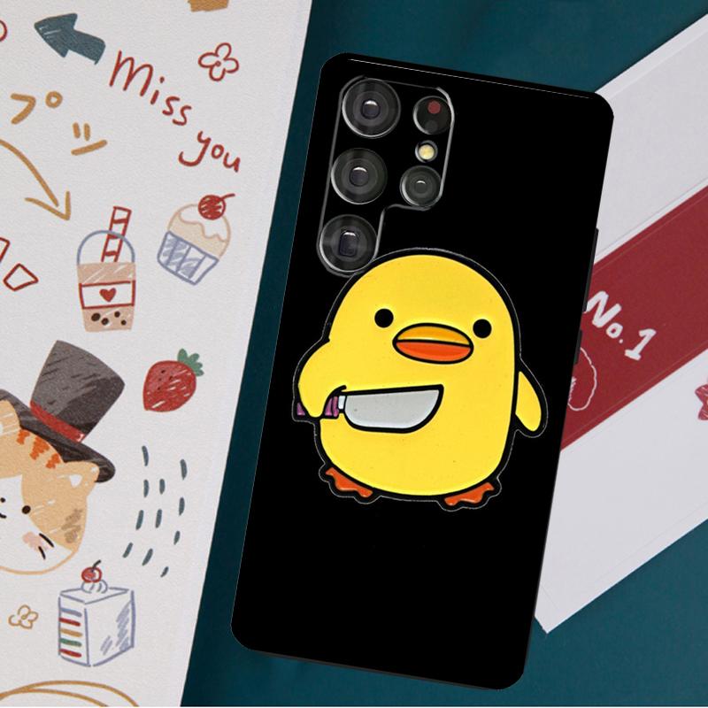 Yellow Duck Case For Samsung Galaxy S23 S22 Ultra S21 S20 FE S9 S10 S22 Plus Note 20 Note 10 Plus Cover