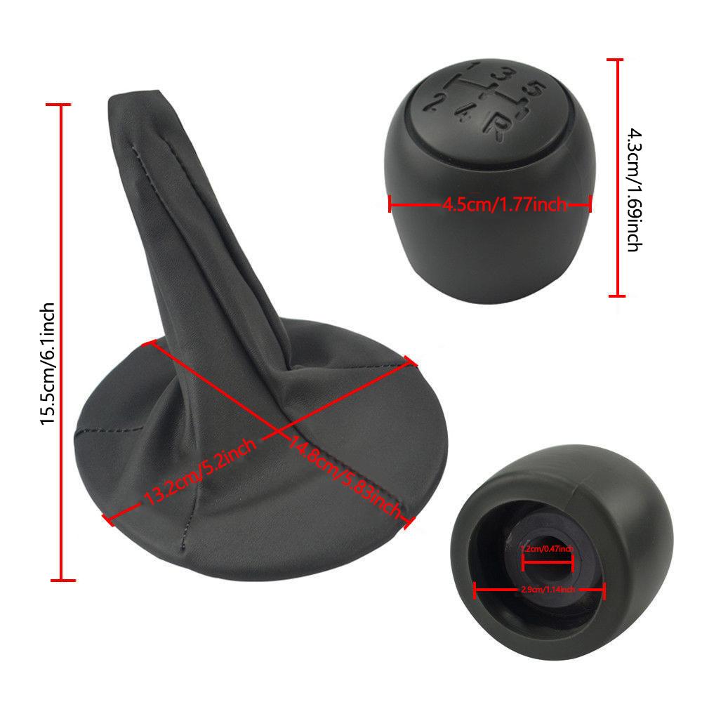 5 Speed Car Gear Shift Knob Lever Shifter Gaiter Boot Cover Collar Kit Easy Installation for FIAT PANDA (2) 169 2003 - 2011