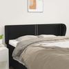Headboard with Ears Black 147 x 23 x 78 88 cm Artificial Leather