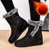 Women Waterproof Winter Boots Thick Plush Snow Boots Woman Platform Ankle Botas Rabbit Fur Warm Cotton Padded Shoes