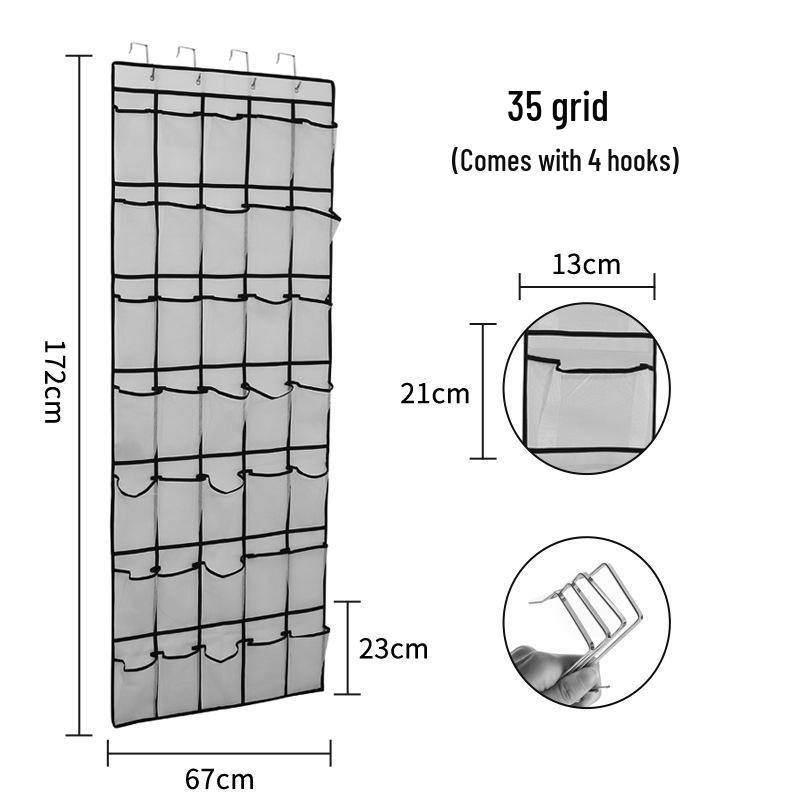 Наддверная сумка-органайзер для обуви на 35 отделений с крючками