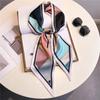 Women'S New Daily Commuting Long Silk Scarf With Printed Temperament Scarf, Summer Fashionable Versatile Decorative Diagonal Scarf