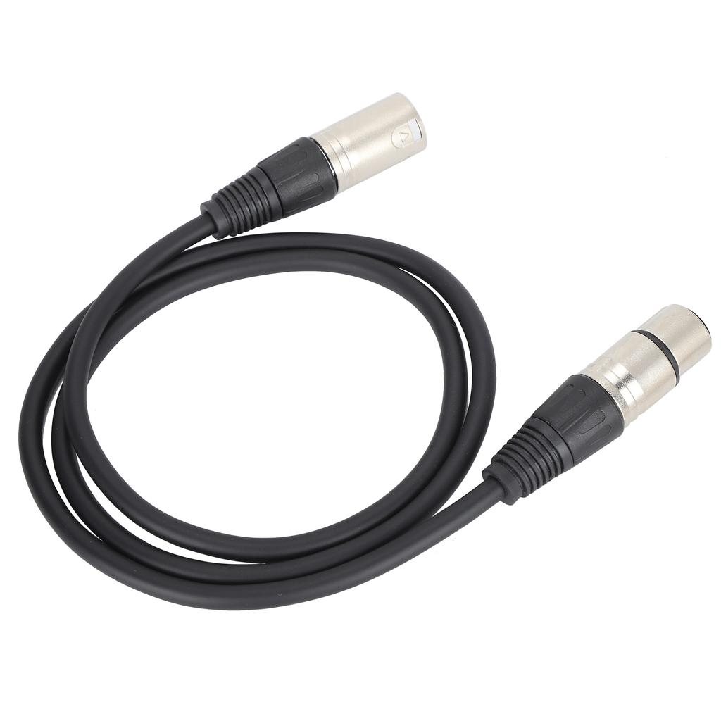 Микрофонный кабель 3-контактный XLR папа к XLR мама Балансный микрофонный кабель для студийной записи и живого звукаЧерный 3 м