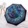Cyber Dinosaur Lab pattern umbrella, portable and foldable design, 8 ribs, a casual accessory for Halloween, Christmas, and birthday gifts.