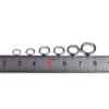 100pcs Hot Line Tackle 3#-8# Swivel Snap Fishing Split Rings Fish Connector Stainless Steel