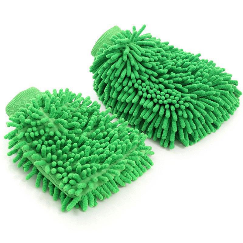 Перчатки для мытья автомобиля из шенилла двухсторонние - Coral Caterpillar Cleaning Tool