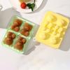 4 Grid 3D Little Teddy Bear Shape Ice Cube Silicone Mold Silian Little Bear Ice Block Mold Household Ice Cream Ice Box Ice Mold