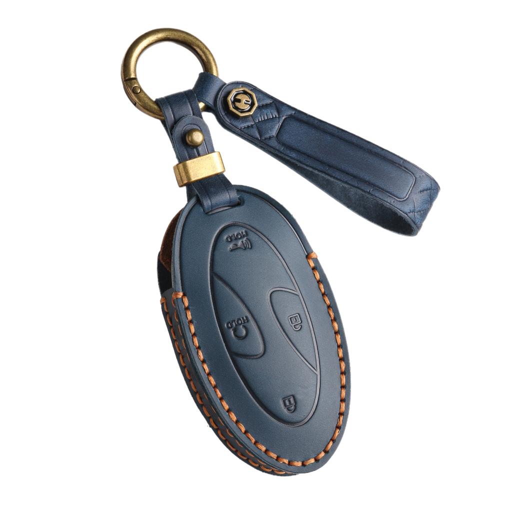 Современный чехол для ключа автомобиля ручной работы из натуральной коровьей кожи, высококачественный, ретро, защитный чехол-сумка с пряжкой