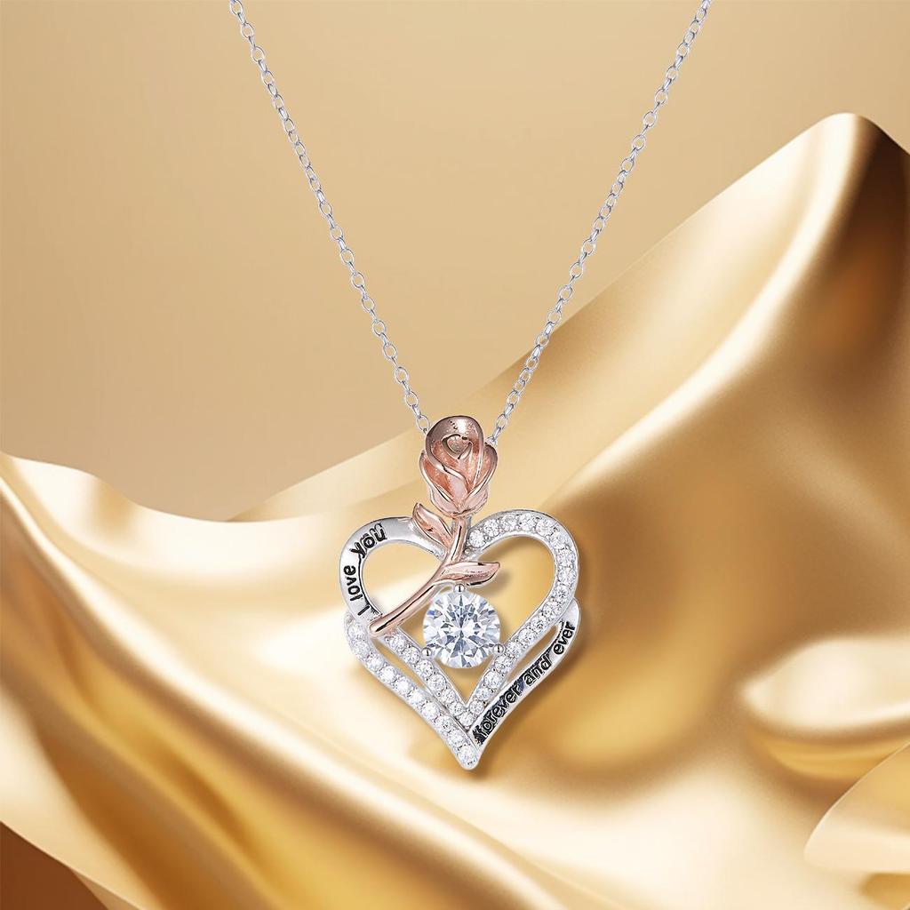 Изысканное ожерелье с кулоном в форме сердца, ювелирное украшение «объятия матери и ребенка», розовые аксессуары для женщин на день матери