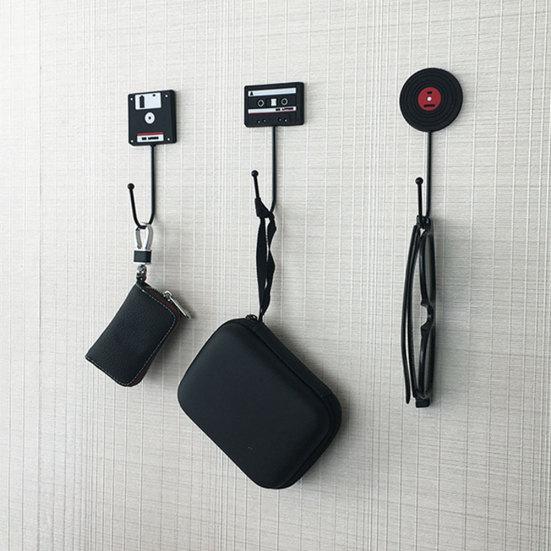 Ретро-лента Виниловая пластинка Жесткий диск Настенный крючок Одежда Шляпа Сумки Вешалка для двери дома