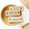 Ornament Enclose 10M Strings Handmade With Love Thank You Hanging Tags Kraft Paper “Merci” Labels
