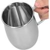 Beer Mug Stainless Steel Cups Mug, 34-oz Big Coffee Mug Beer Stein Glass Water Tumbler Camping Mug Barrel Mugs with Handle for Men