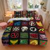 3Pcs Superhero Symbol Collage Bedding Set Quilt Cover Pillowcase Home Christmas Xmas Halloween Gift 1 Duvet Cover 2 Pillowcase M928669