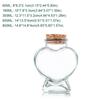 Peach Heart Shape Wishing Bottle Craft Storage Bottle Creative Drift Bottle  for Home