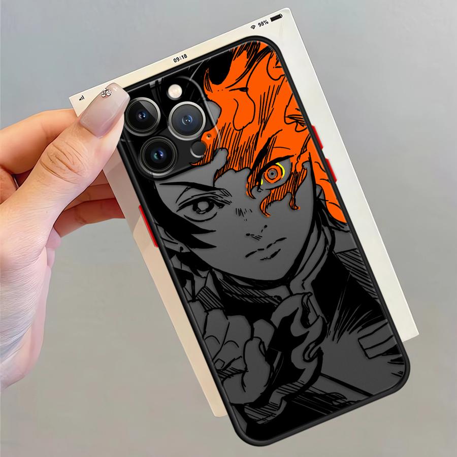 Funda Back Phone Cover Case for iPhone 17 Pro Max 11 16 Plus XS XR 7 8 SE 15 14 12 Air 13 Mini Anime D-emon Cartoon S-layer
