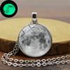 Planet Moon Luminous Pendant Necklace All-match Jewelry Retro Accessories