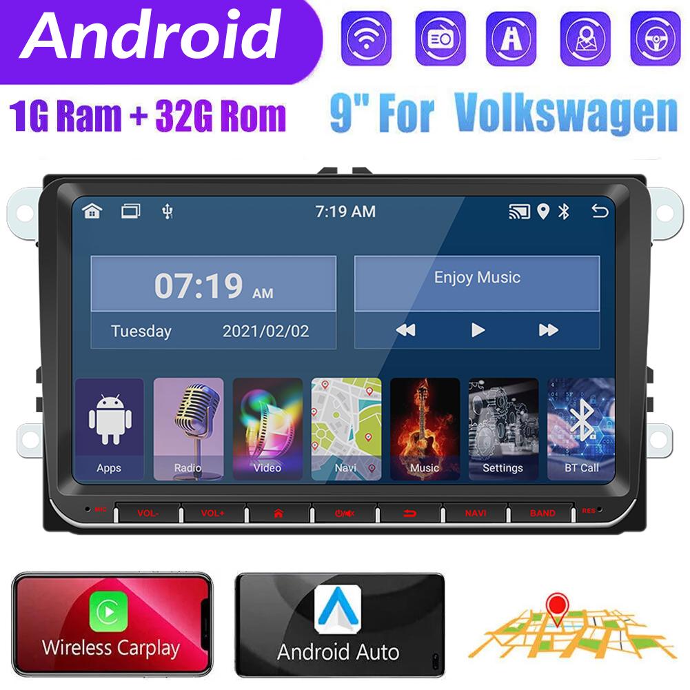 2Din Android GPS Car Multimedia Player for Volkswagen Golf Polo Tiguan Passat B7 b6/SEAT Leon/Skoda Octavia 1+32GB
