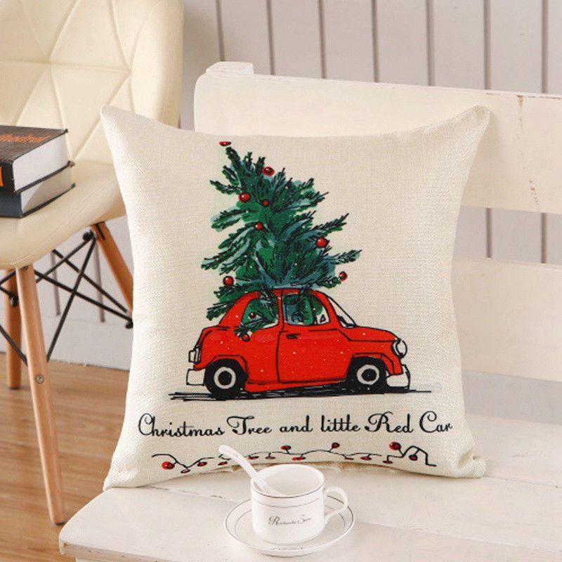 Luxurious Christmas Pillow Case Glitter Cotton Linen Sofa Throw Cushion Cover For Cozy Living