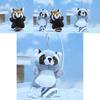 Adorable Plush Raccoon Keychain Cute Squirrel Doll Soft Toy For Bags And Accessories