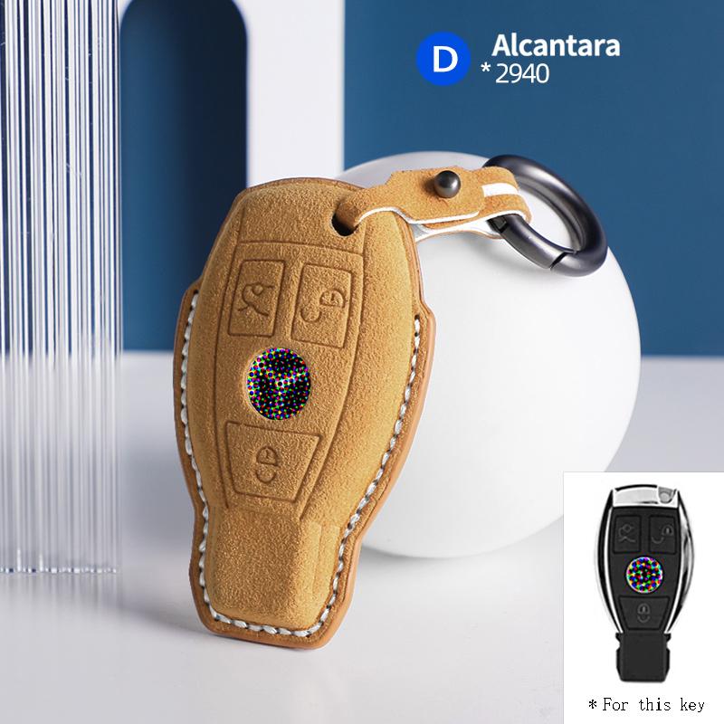 New suede car key case cover protector shell For Mercedes Benz A B C E Class GLS GLA GLK GLC CLS CLA AMG W204 W205 W212 W463 MR8